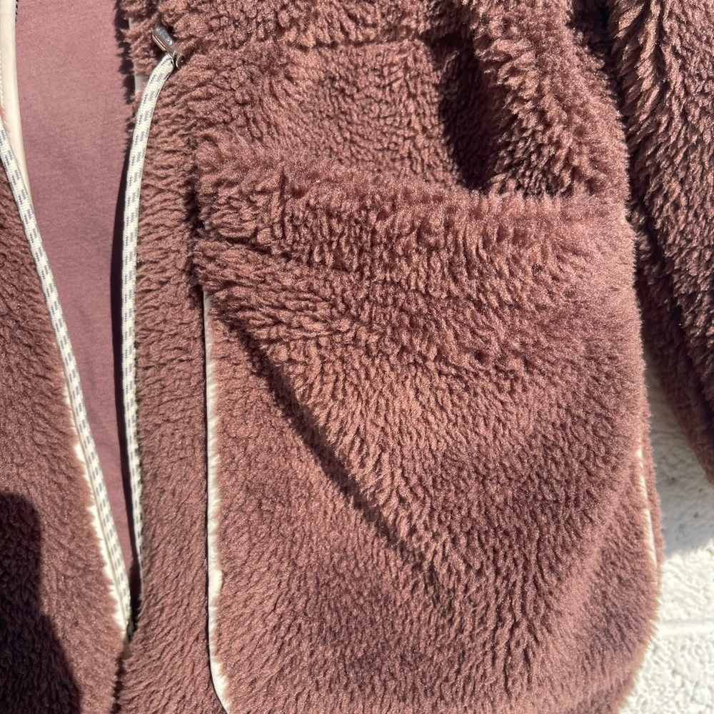 🧸Varley Angelina Sherpa Coat French Roast Size S NWT Sold Out Size - Picture 11 of 13